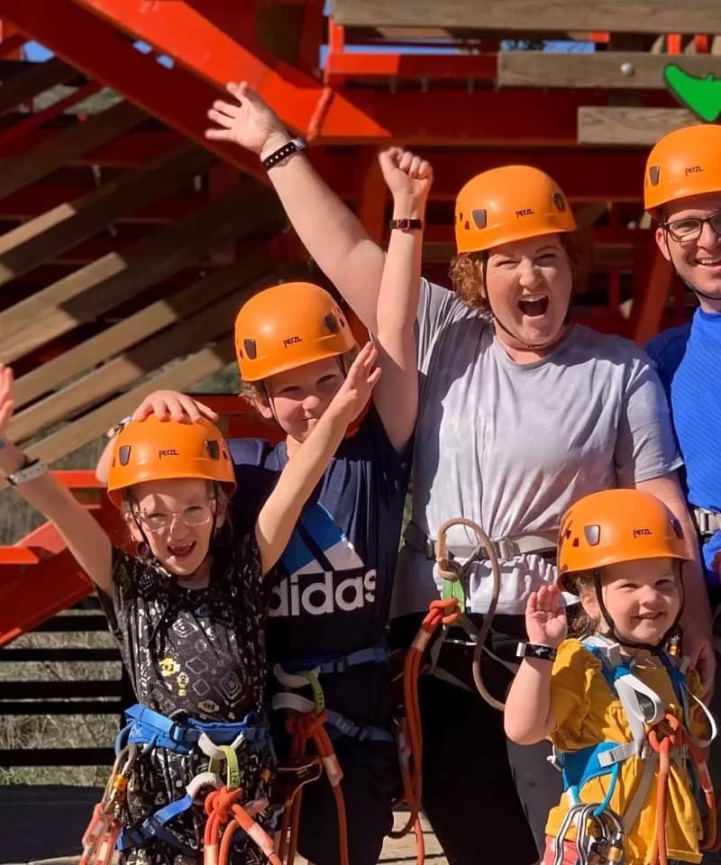 happy family geared up